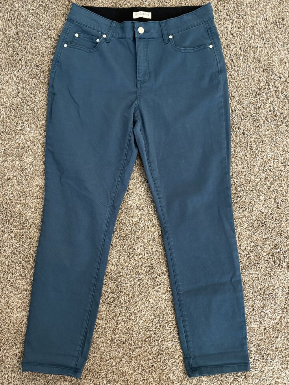 78 & Sunny Teal Stretch Denim pants Size 8 26" inseam New w/o tags